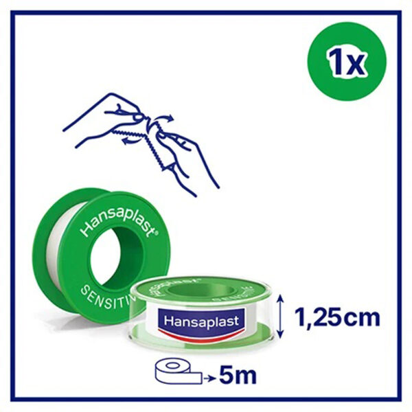Hansaplast Hechtpleister Sensitive 5mx2.5cm - Afbeelding 2