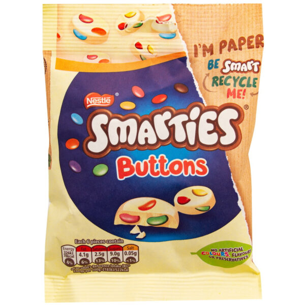 Smarties Buttons Witte Chocolade 90g