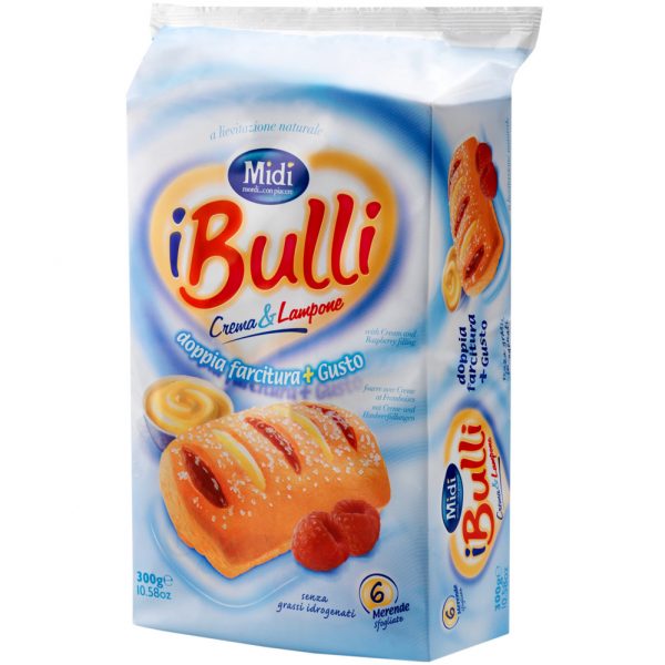 Midi Boterkoek Met Cremevulling & Framboos Apart Verpakt 6 x 50g
