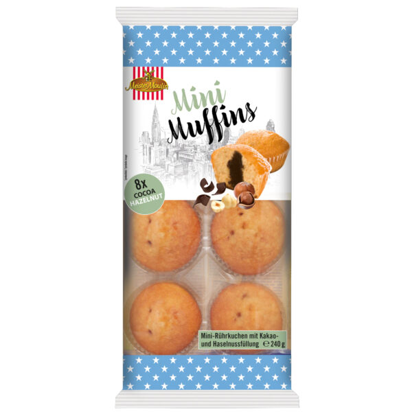 Meister Moulin Mini Muffins Cacao & Hazelnoot 8 Stuks - Afbeelding 2