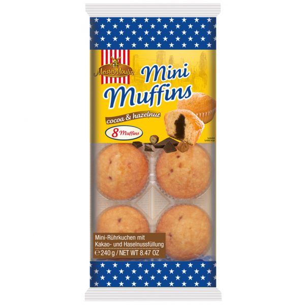 Meister Moulin Mini Muffins Cacao & Hazelnoot 8 Stuks