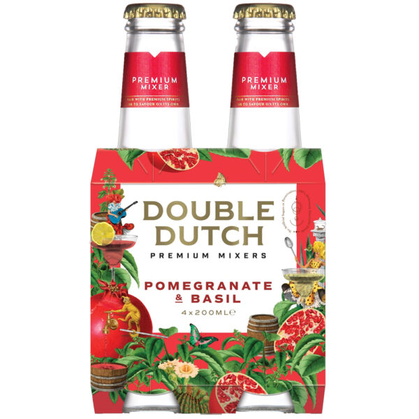 Double Dutch Tonic Pomegranate & Basil 4 x 200ml