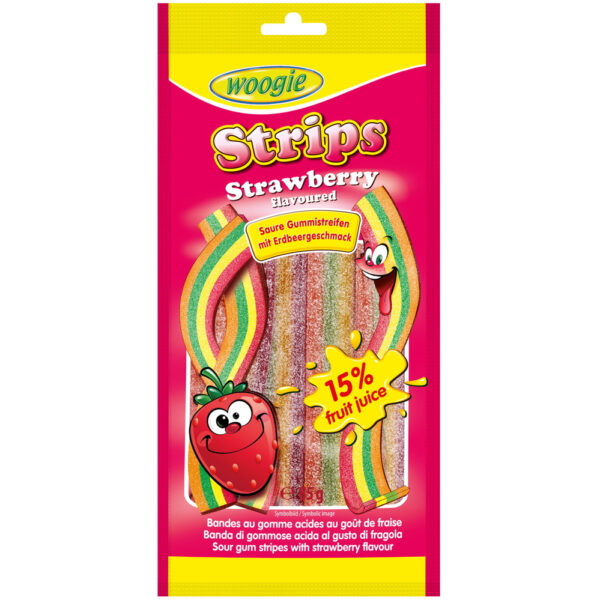 Woogie Zure Matten Aardbeismaak 85g
