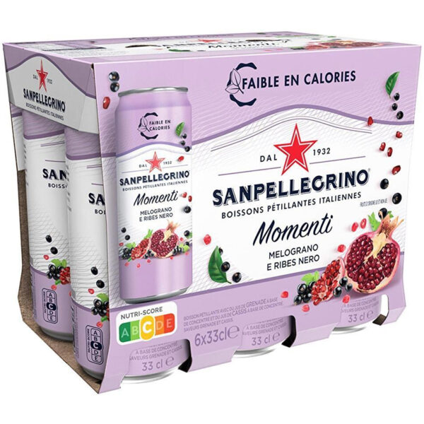 San Pellegrino Momenti Granaatappel & Zwarte Bes 6 x 33cl