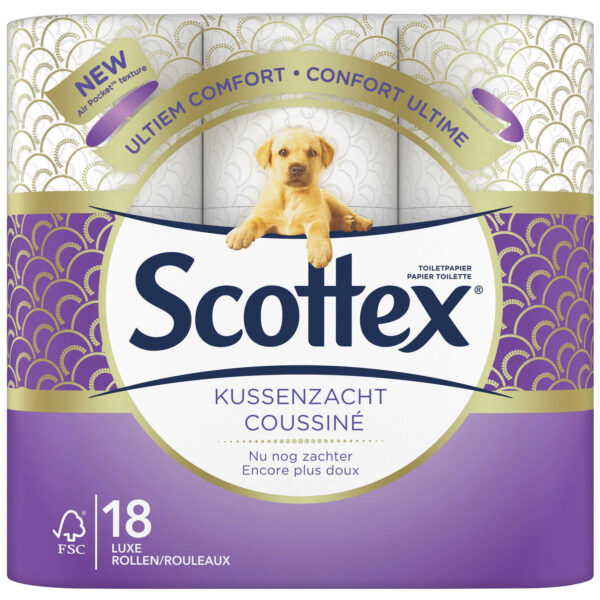 Scottex Toiletpapier Kussenzacht 18 Rollen
