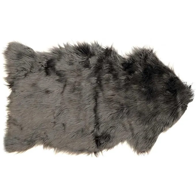 Unique Living Vloermat Decoratievacht Donkergrijs 60x100cm