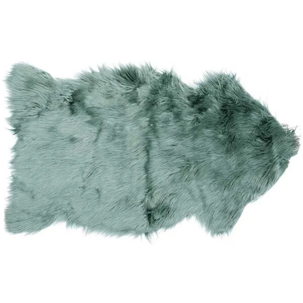 Unique Living Decoratievacht Fake Fur Teal Green 60 x 100cm