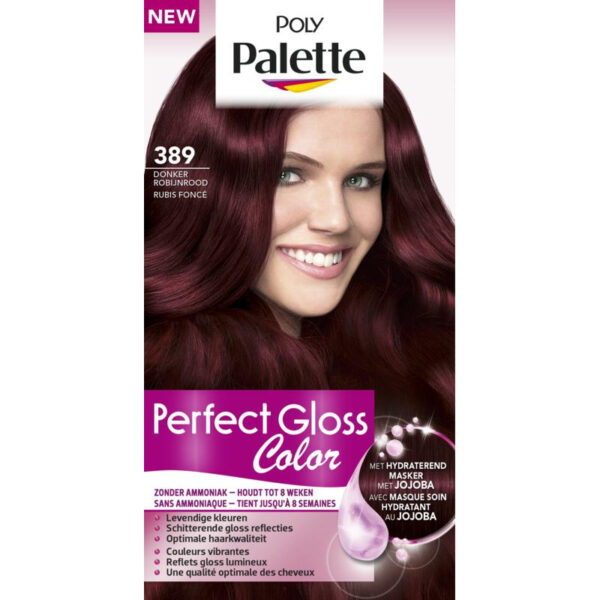 Poly Palette Haarkleuring Perfect Gloss Donker Robijnrood Nr. 389