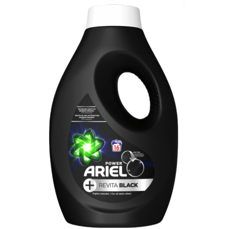 Ariel Vloeibaar Wasmiddel +Revita Black 16 Wasb./880ml