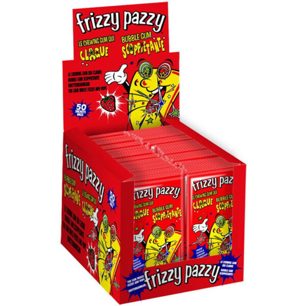 Frizzy Passy Knetterkauwgom Aardbeismaak 50 Stuks