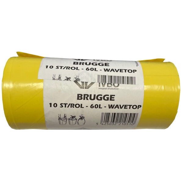 Restafval - Vuilniszakken - IVBO Brugge 60l 10st/rol - Afbeelding 3