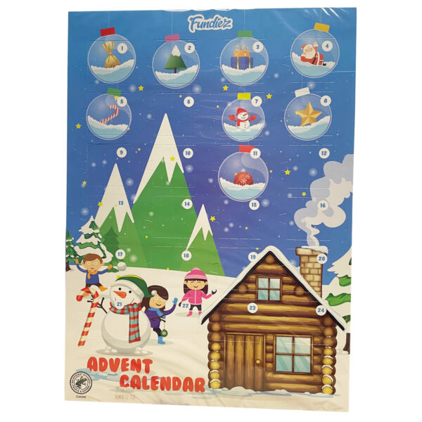 Fundiez Advent Kalender Melkchocolade Blauw 50g