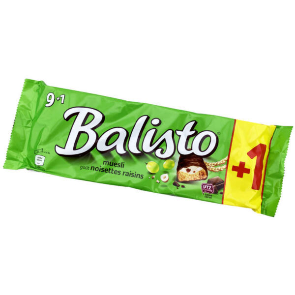 Balisto Chocoladereep Muesli  Apart Verpakt 10 x 18,5g