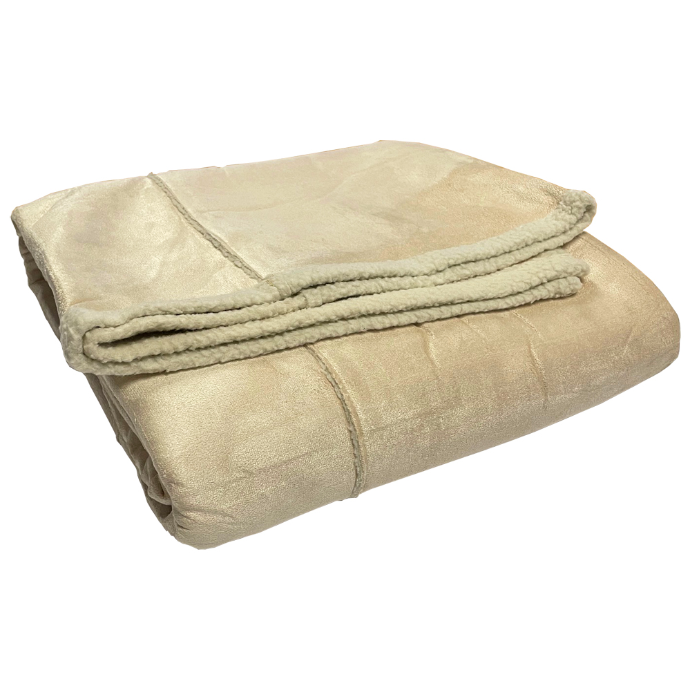 Trendy Home Deken Imitatieleer 130 x 160cm Beige