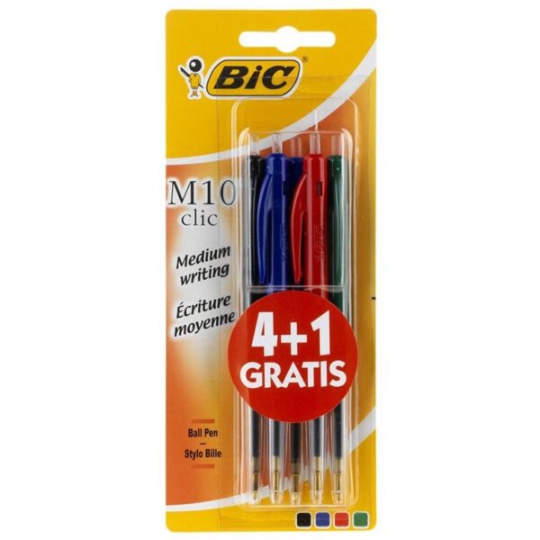 BIC Balpennen Original 4 Kleuren 5 Stuks