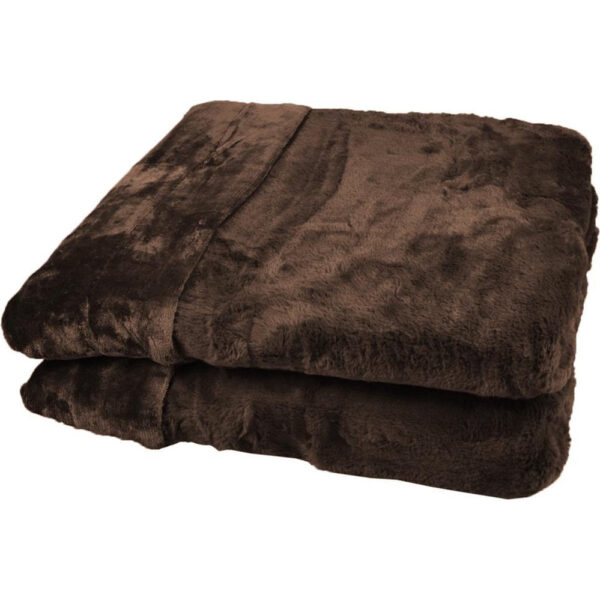 Grand Luxe Dubbele Bedsprei – Deken – Ultra Warm – Super Zacht – 240x220cm – Bruin – 520gr/m2