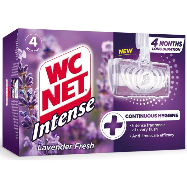 WC Net Intense Toiletblokje  Lavender Fresh 4 Stuks
