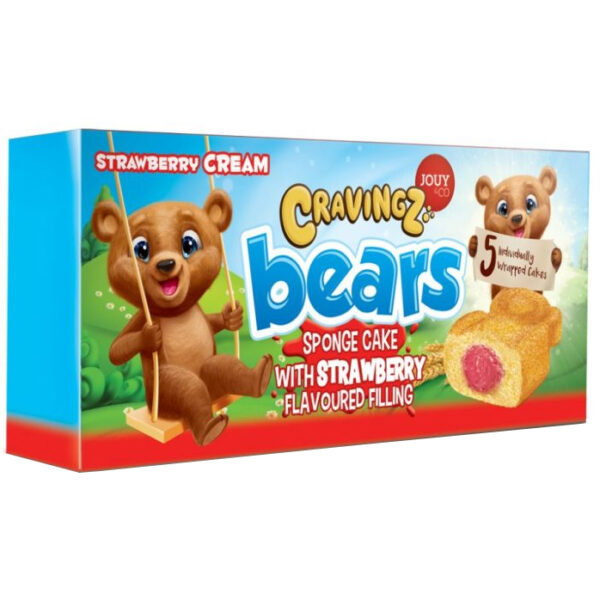 Jouy & Co Cravingz Bears Met Aardbeivulling Apart Verpakt 5 x 40gr