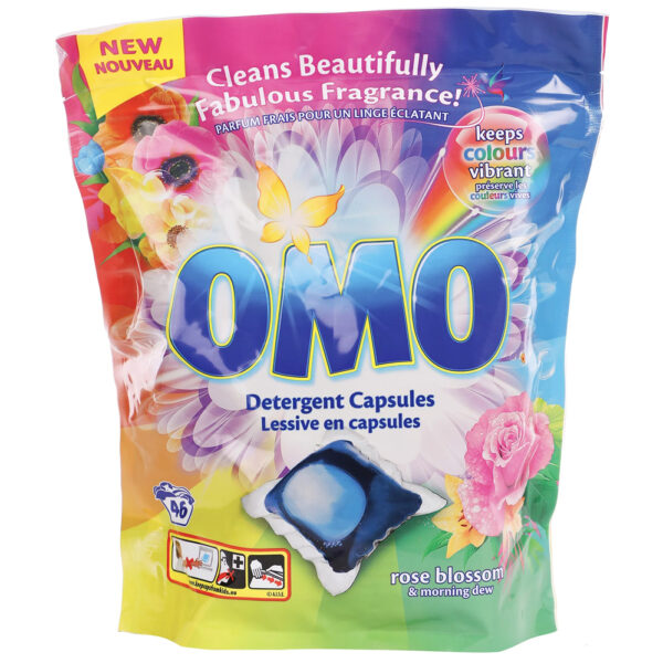 Omo Wascapsules Rose Blossom & Morning Dew 46 Capsules