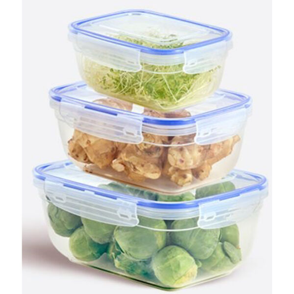 Lock & Fresh Voorraaddoos Rechthoekig set/3