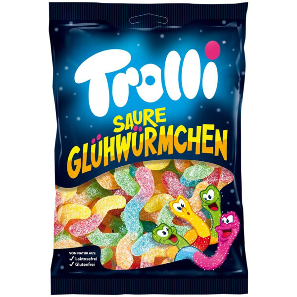 Trolli Zure Gloeiwormen 200g