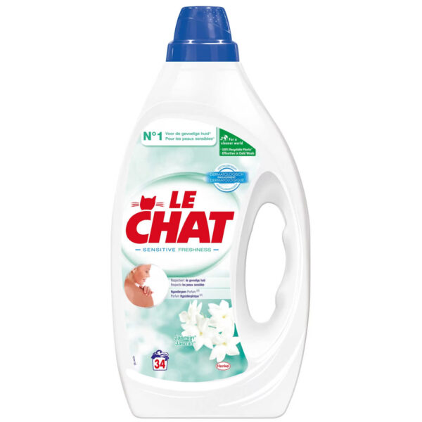 Le chat Wasmiddel Sensitive Freshness Jasmijn 34 Wasb./1,7L
