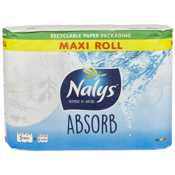Nalys Keukenpapier Absorb Maxi Rollen 3st