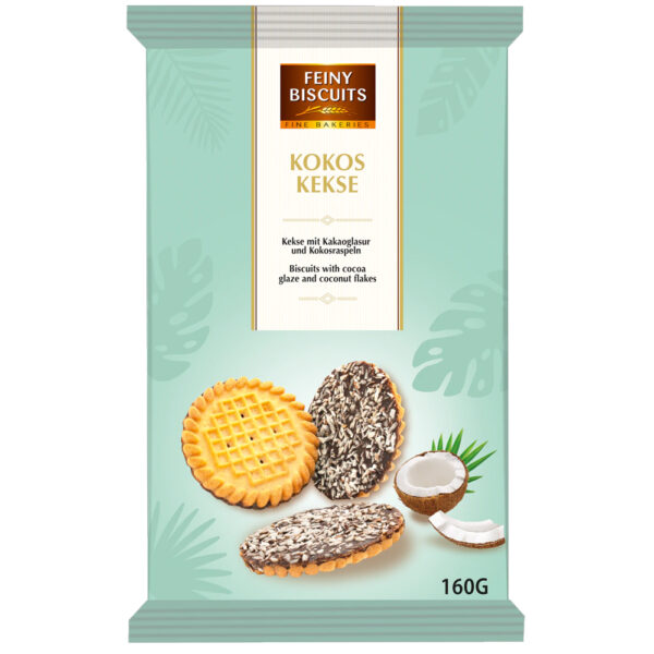 Feiny Biscuits Koekjes Met Cacaoglazuur & Kokos 160g