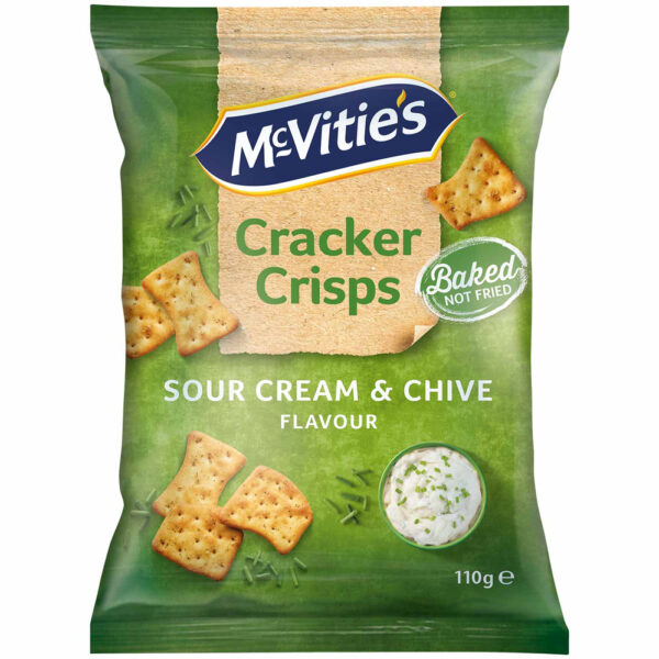 Mcvities Cracker Crisps Zure Room & Bieslook 110g