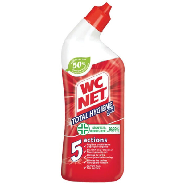 WC Net Toiletreiniger Total Dagelijkse Hygiene 750ml - Desinfecteert - Maakt Grondig Wit - Verwijdert Kalkaanslag & Vlekken - Fris Parfum - Afbeelding 2