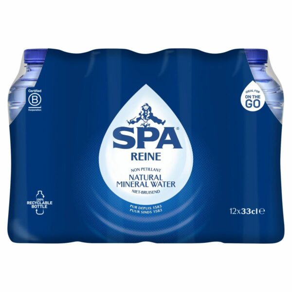 Spa Reine Natuurlijk Mineraalwater – 12 x 33cl – PET – Plat Water – Spa Blauw