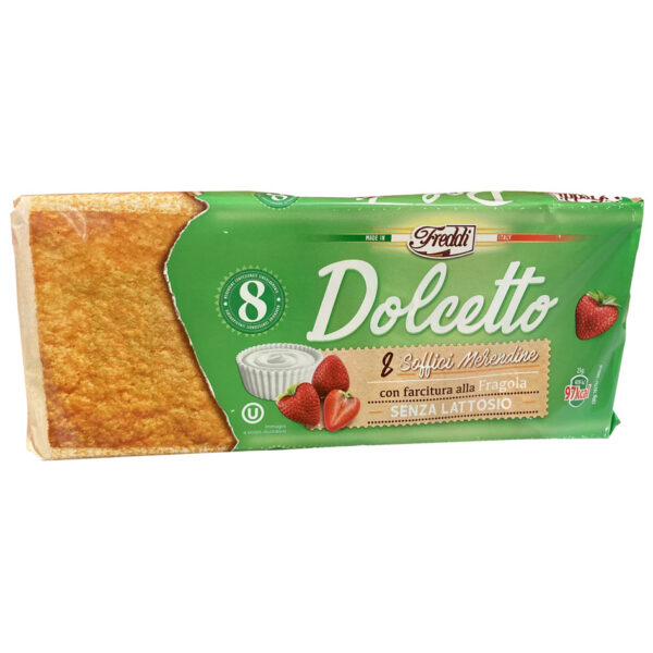 Dolcetto Cake Met Aardbeienvulling Lactose Vrij - Apart Verpakt 8x25gr