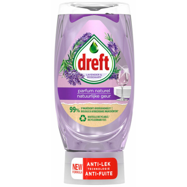 Dreft Afwasmiddel - Lavendel & Rozemarijn - Natuurlijke Geur - Anti-Lek 370ml