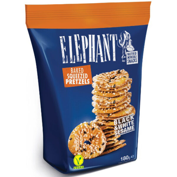 Elephant Pretzels "Black & White Sesamé" Vegan 180g
