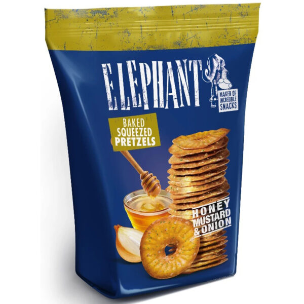 Elephant Pretzels "Honey, Mosterd & Onion" Vegan 160g