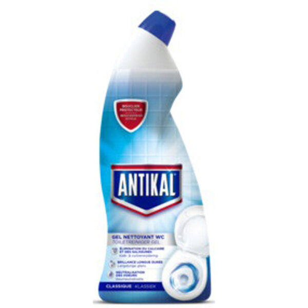 Antikal Toiletreiniger Gel - Klassiek - Kalk- & Vuilverwijdering - Langdurige Glans - Geurneurtralisatie 750ml - Afbeelding 3