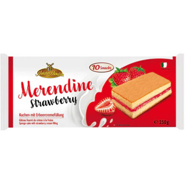 Meister Moulin Cake Met Aardbeicrème 250g - Apart Verpakt - 10 Stuks - Afbeelding 3