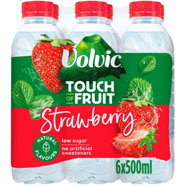 Volvic Plat Water "Aardbei" Zero Sugar 6x500ml - Afbeelding 2