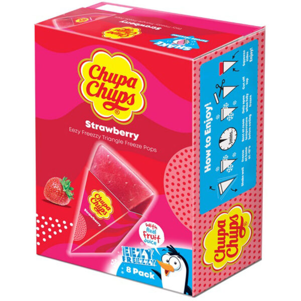 Chupa Chups Ijslollys Aardbei 8st - Afbeelding 3