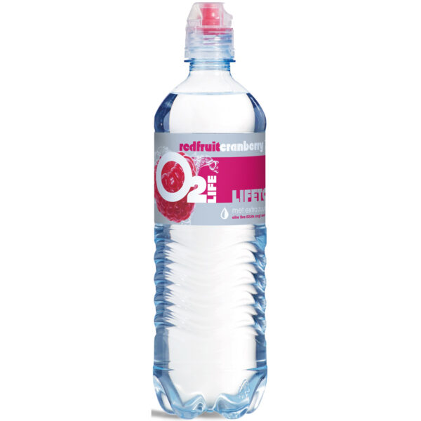 O2 Life Water Plat "Redfruit & Cranberry" 750ML