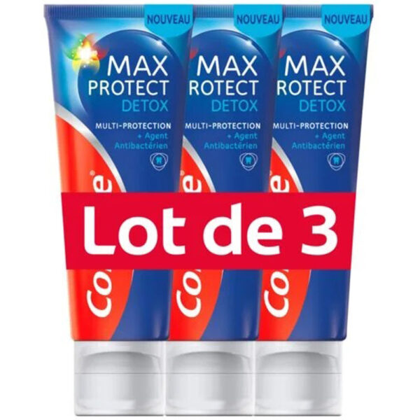 Colgate Tandpasta - Max Protect Detox - Antibactërien 3 x 75ml - Afbeelding 2