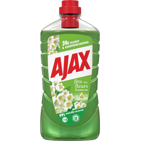 Ajax Allesreiniger Lentebloem Met Essentiële Oliën - 24u Frisheid & Geurverwijdering 1,25L
