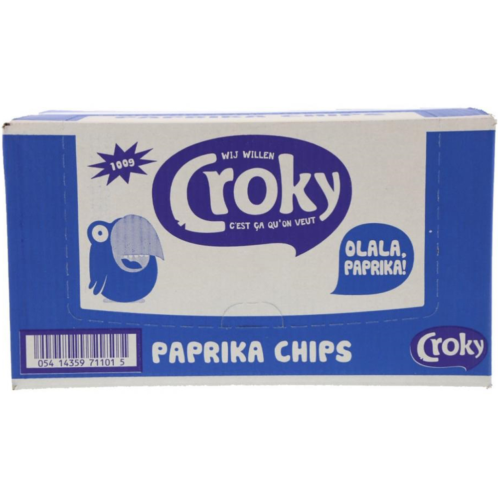 Croky Chips Paprika 12 x 100gr Snuffelstore