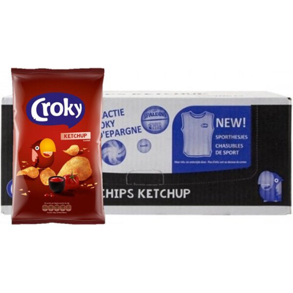 Croky Chips Ketchup 12 x 100gr - Afbeelding 2