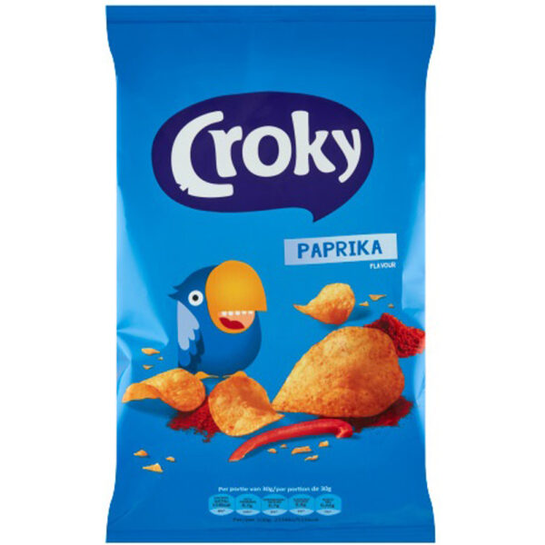 Croky Chips Paprika 12 x 100gr - Afbeelding 2