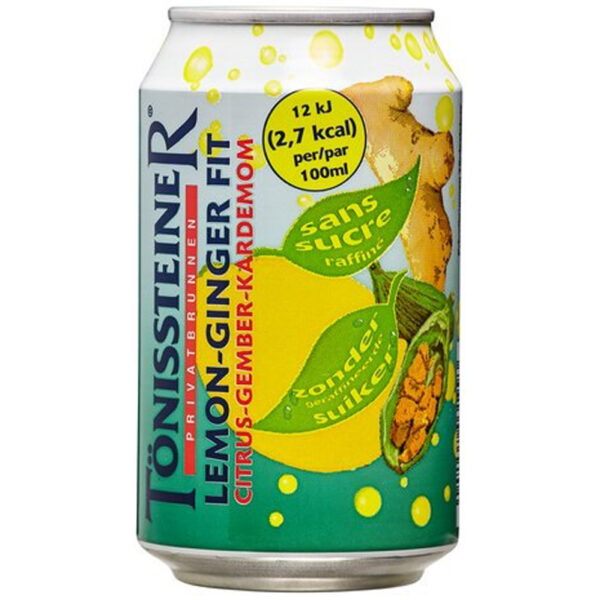 Tönissteiner Lemon-Ginger Fit 6 x 33cl - Blikjes - 6-Pack - Limonade - Afbeelding 4