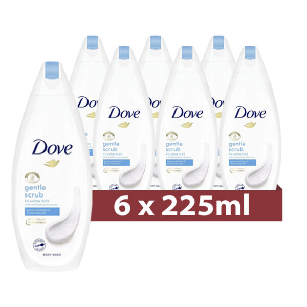 Dove Douchecrème Gentle Scrub 6 x 225ml