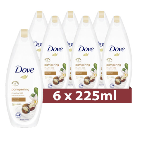 Dove Douchcrème Pampering Shea Butter & Vanilla 6 x 225ml