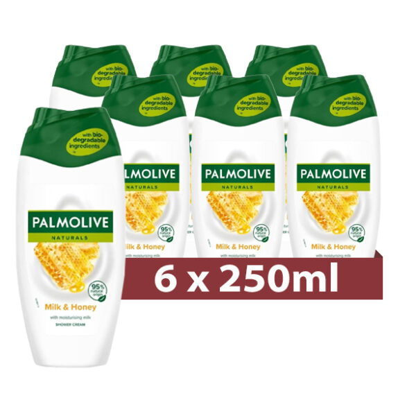Palmolive Douchecrème Milk & Honey 6 x 250ml - Voordeelverpakking