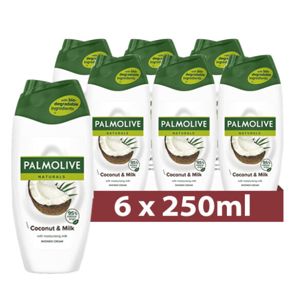 Palmolive Douchecrème Coconut & Milk 6 x 250ml - Voordeelverpakkking